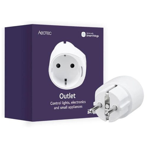 Aeotec Outlet (Smart Plug) Type F, with power meter, SmartThings compatible, with Zigbee 3.0 protocol (GP-AEOWPFEU)