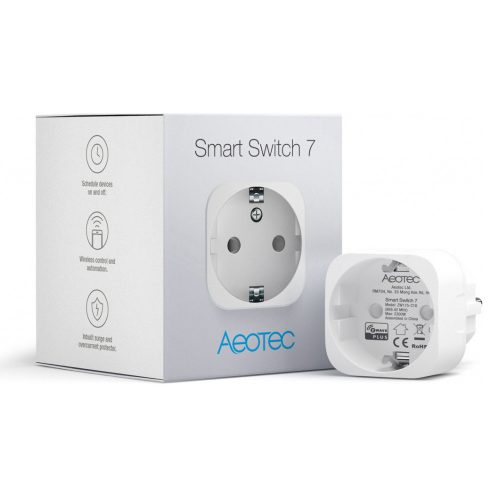 Aeotec Smart Switch 7, smart plug with power meter,  with Z-Wave protocol (ZW175-C16)