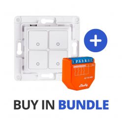 Shelly Plus i4 + white 4-button wall switch (bundle)