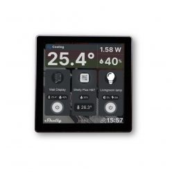   Shelly Wall Display Wi-Fi + Bluetooth touch screen wall switch and control panel (black)