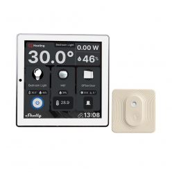   Shelly Wall Display Wi-Fi + Bluetooth touch screen wall switch and control panel (white) + BLU H&T Ivory (bundle)