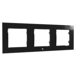 Shelly Wall Frame 3 (for wall switch) - Black