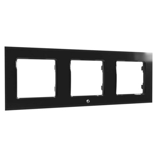Shelly Wall Frame 3 (for wall switch) - Black