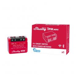   Shelly 1PM Mini GEN3, single channel WiFi smart relay switch, with power meter (8A)