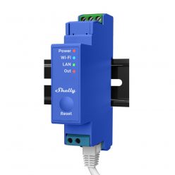   Shelly PRO 1 WiFi + Ethernet 1-gang smart relay switch with DIN-rail support