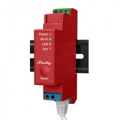   Shelly PRO 1PM WiFi + Ethernet 1-gang smart relay with power meter and DIN-rail support