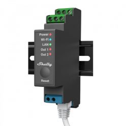   Shelly PRO 2 WiFi + Ethernet 2-gang smart relay switch with DIN-rail support