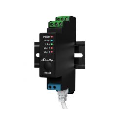   Shelly PRO 2PM WiFi + Ethernet 2-gang smart relay switch with power meter and roller shutter mode