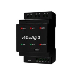   Shelly PRO 3 WiFi + Ethernet 3-gang smart relay switch with DIN-rail support