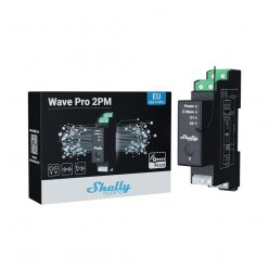   Shelly Qubino Wave PRO 2PM smart DIN-rail relay with 2-gang, power meter, with Z-Wave protocol