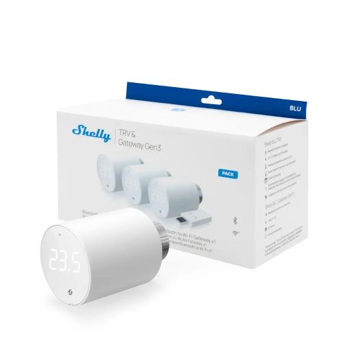 Shelly BLU TRV smart thermostatic radiator valve (3-PACK) + Bluetooth gateway Gen3