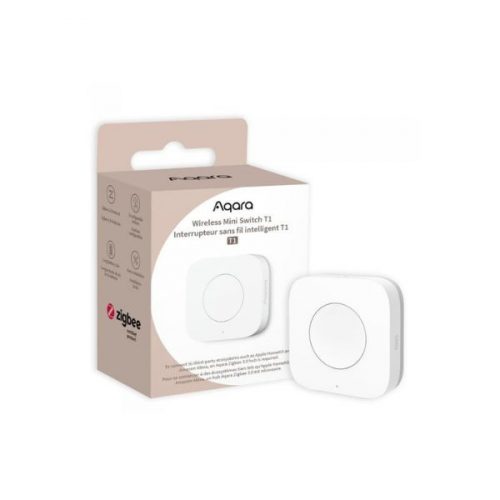 Aqara Wireless Mini Switch T1, a Zigbee 3.0 wireless remote controller button (WB-R02D)