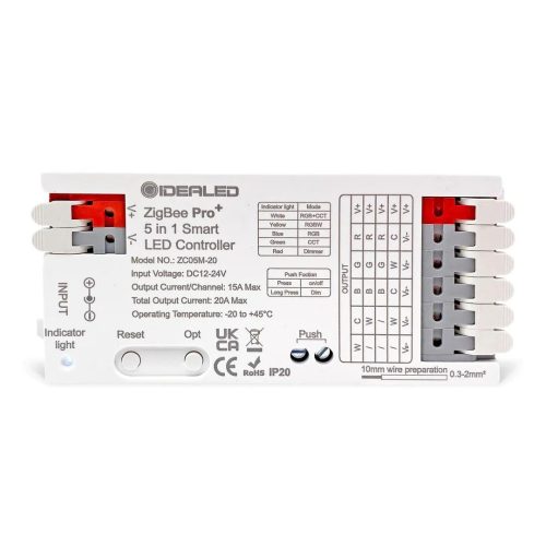 Gledopto GL-C-201P, Zigbee Pro 5-in-1 LED controller (Zigbee+RF) 12V-54V DC