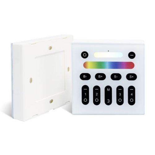 Gledopto GL-W-003Z, 4-zone LED RF wireless wall panel (for Gledopto Pro LED controllers), operating from battery (GL-W-003Z)