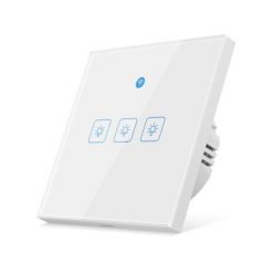   Woolley 3-gang smart WiFi eWeLink wall touch switch with built-in radar motion sensor (white)