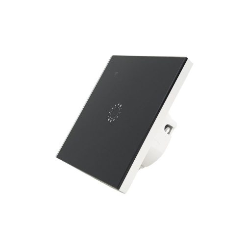 eWeLink 1-gang smart switch with Wi-Fi + RF433, with black touch panel