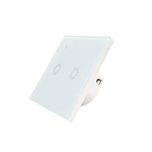 eWeLink 2-gang smart switch with Wi-Fi + RF433, with white touch panel