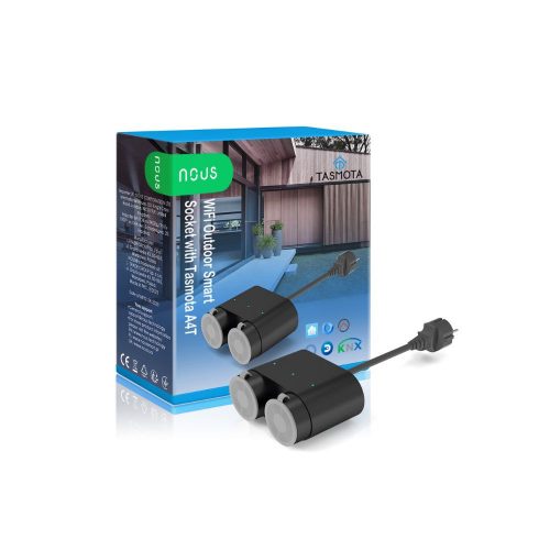 Nous A4T smart Wi-Fi outdoor power strip (16A/3680W) with power meter, Tasmota firmware