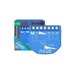   Nous B3T smart Wi-Fi 2-gang mini module, power meter, roller shutter / curtain control (Tasmota, Matter compatible)