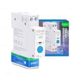   Nous D1T DIN-rail compatible Wi-Fi relay module with Tasmota firmware, Matter compatible, 16A