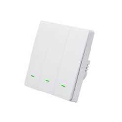   SmartWise B3L 3-gang eWeLink smart WiFi + RF wall switch with physical button (works without neutral), white