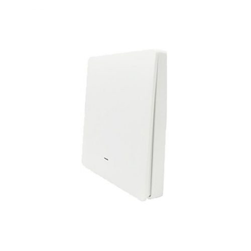 SmartWise BRFW1, a 1-button wireless RF wall switch, with white front panel