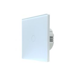   SmartWise T61 UNI Wi-Fi + eWeLink-Remote, 1-gang smart wall switch , universial wiring, white touch panel.