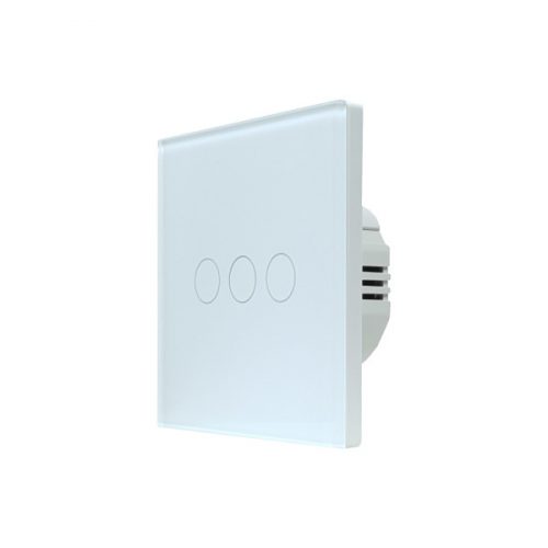 SmartWise T63 UNI Wi-Fi + eWeLink-Remote, 3-gang smart wall switch , universial wiring, white touch panel