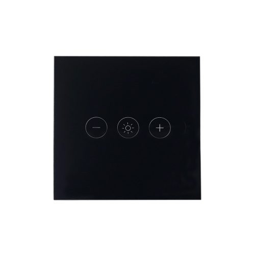 SmartWise Dimmer, eWeLink app compatible, Wi-Fi touch dimmer switch (with black glass front panel)