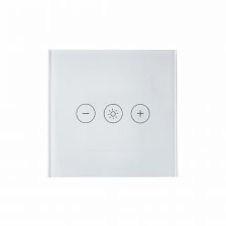   SmartWise Dimmer, eWeLink app compatible, Wi-Fi touch dimmer switch (with white glass front panel)