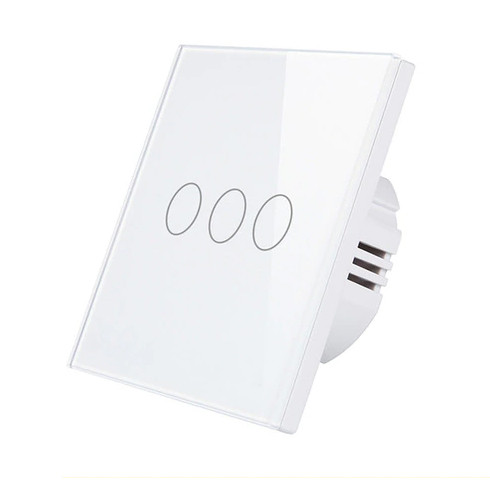 SmartWise Z3-L 3-gang Zigbee + RF smart wall touch switch (single-live-wire)