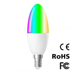   SmartWise E14 Wi-Fi + eWeLink-Remote (Bluetooth) smart bulb, 5W, adjustable warm/cold white + RGB color light