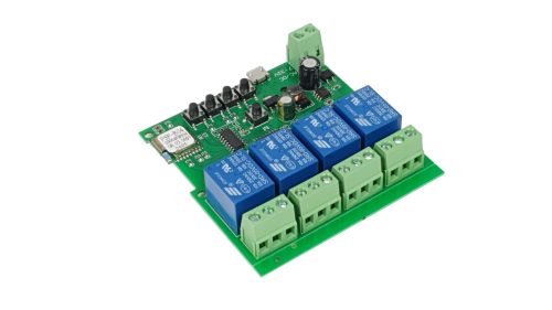 SmartWise 5V-32V 4-gang smart relay switch, with dry contact and momentary switch, eWeLink / Sonoff compatible, Wi-Fi
