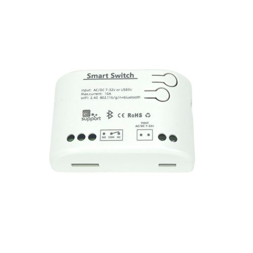 SmartWise 85V-250V AC Wi-Fi + eWeLink-Remote 1-gang smart relay switch, NO/NC, dry contact, momentary switch