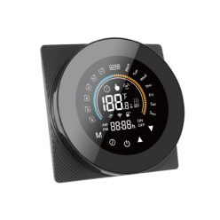   SmartWise WiFi smart thermostat, eWeLink app compatible, Type 'A' (5A), black front panel, colour touch display