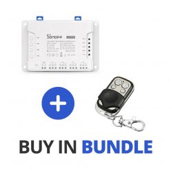   Sonoff 4CH PRO (R3) WiFi + RF smart relay switch with 4 channels + 4-button remote controller (bundle)