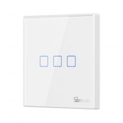   SONOFF T2 EU 3C RF (86 Type) RF 433MHz Wireless Wall Panel, 3 gang