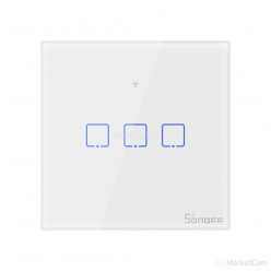   Sonoff TX T0 EU 3C 3-gang smart WiFi wall touch light switch (white)