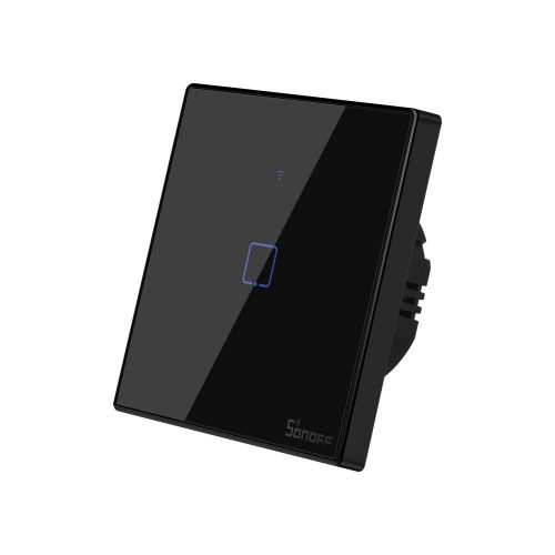 Sonoff TX T3 EU 1C 1-gang smart WiFi + RF wall touch light switch (black)