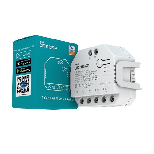 Sonoff Dual (R3) 2-gang WiFi smart relay with power meter and roller shutter mode