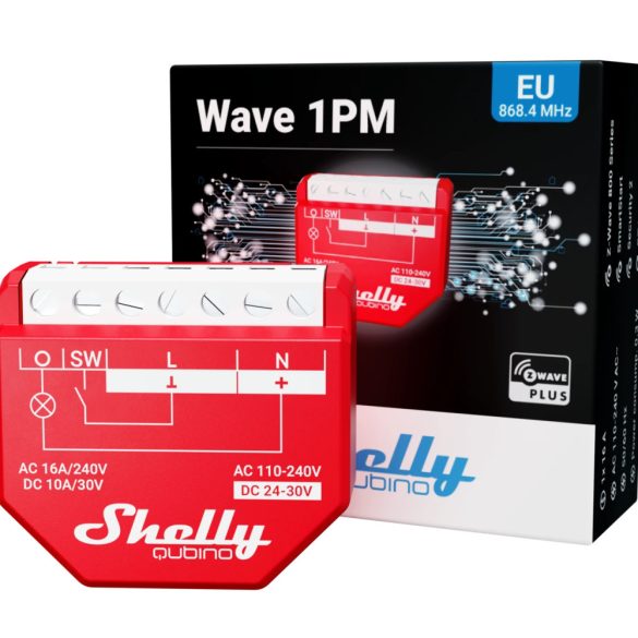 Shelly Qubino Wave 1PM Z-Wave smart switch, 1 channel 16 A