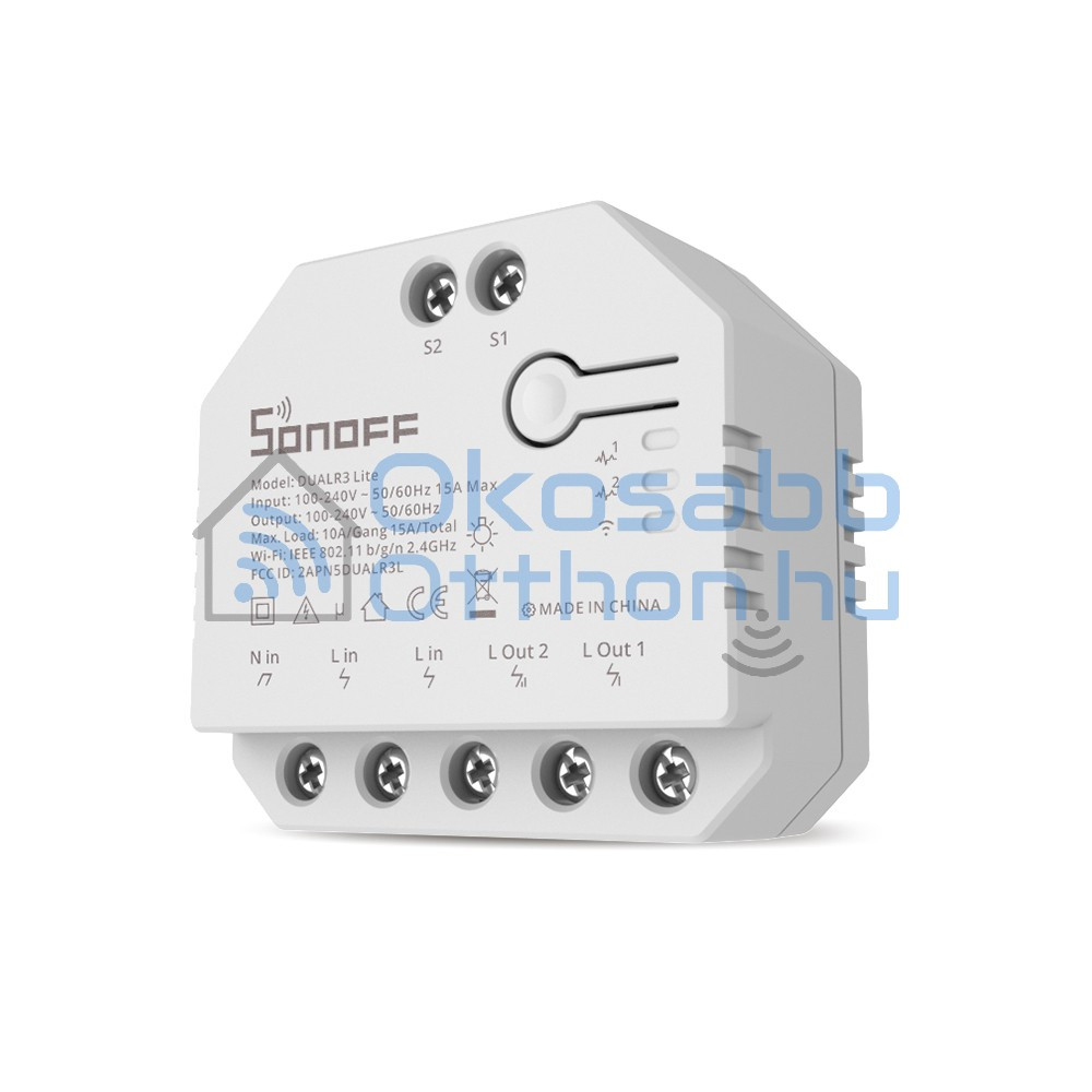 Sonoff Dual R3 Lite - 9.53 € (excl. VAT) - SmarterHomeShop.e